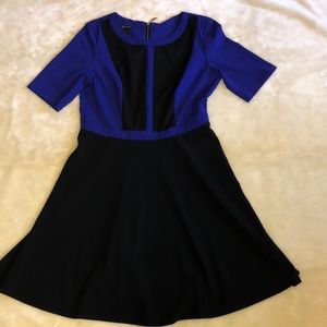 New Directions Blue and Black Dress